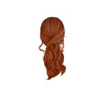 lange Haare Zopf rot
