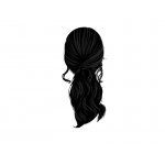 lange Haare Zopf schwarz