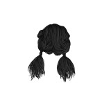lange schwarze Haare