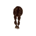 geflochtene lange Haare braun