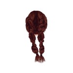 geflochtene lange Haare rot