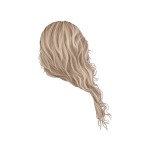 lange Haare über der Schulter blond