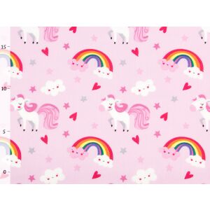 unicorn rainbowdream - Einhörner auf rosa, Baumwolle