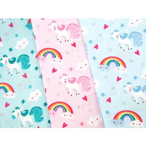 unicorn rainbowdream - Einhörner auf rosa, Baumwolle