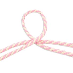 Stylische Kordel - natur/rosa, Baumwolle, 8mm