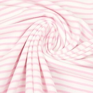 Hochwertiger Streifen Jersey, rosa weiß