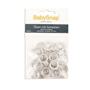 BabySnap Ösen mit Scheiben 11mm silber