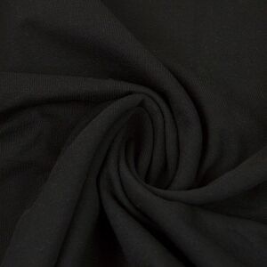 Baumwolle (Organic Cotton) Sommersweat, uni, schwarz