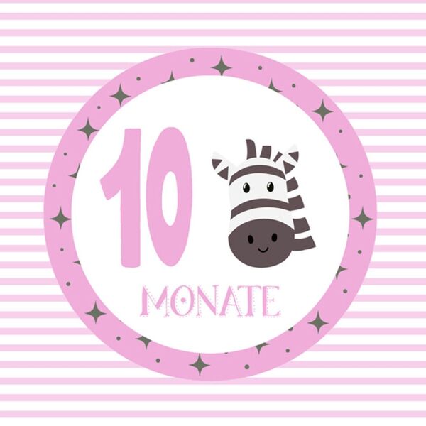 Bio-Jersey MONATS- Panel, 10 Monate, Mädchen