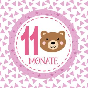 Bio-Jersey MONATS- Panel, 11 Monate, Mädchen