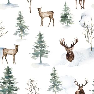 Bio-Sommersweat, Canadian winter, Wald mit Tieren, by BioBox