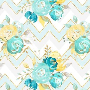 Bio-Jersey, chevron roses, gold mint collection
