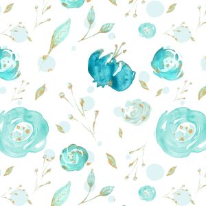 Bio-Jersey, light flowers, gold mint collection by BioBox