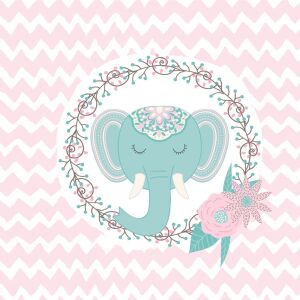 Bio-Jersey, Love Elefant PANEL boho jungle, by BioBox