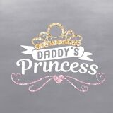 Bio-Jersey, daddys princess fake-Glitzer Panel, Superkind