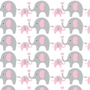 Bio-Jersey, Mama & Kind, Elefanten, rosa, ElefantenLiebe