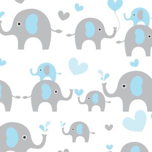 Bio-Jersey, Familie Elefant blau grau, ElefantenLiebe, by...