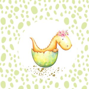 Bio-Jersey dragon egg baby-girl Drache, Panel, Drachenwelt