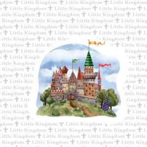 Bio-Jersey Little Kingdom Panel, Land der Ritter, by BioBox