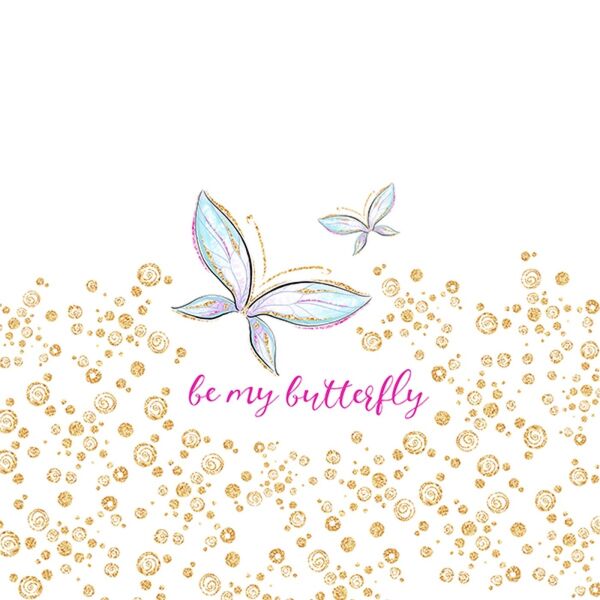 Bio-Jersey, XL Panel für Große, be my butterfly gold