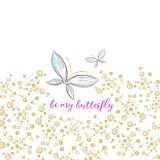 Bio-Jersey, XL Panel für Große, be my butterfly gold