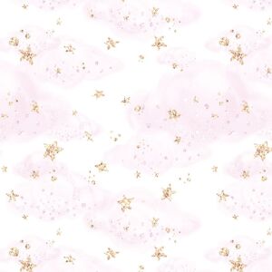 Bio-Jersey, Wolken & Sterne, rosa, Eulenzeit