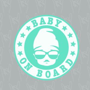 Bio-Jersey, Baby on board Panel, Windel Rocker, by BioBox
