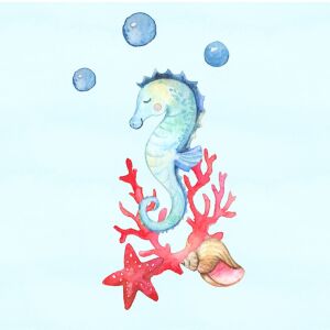 Bio-Jersey, Seepferdchen Panel, Meer geht immer, by BioBox