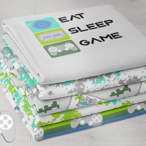 Bio-Jersey, Eat Sleep Game XL Panel für Große, Game Over