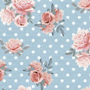 Bio-Sommersweat, lace roses & dots, Rosen &...