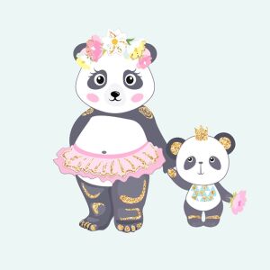 Bio-Jersey, süßes Panda Panel, MamaLiebe