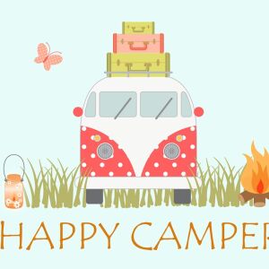 Bio-Jersey Panel, Happy Camper