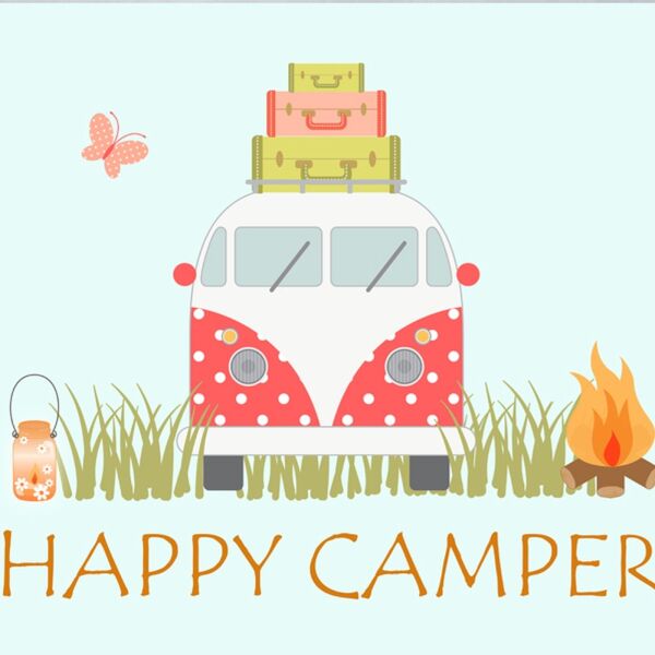 Bio-Jersey, Happy Camper XL Panel, Happy Camper