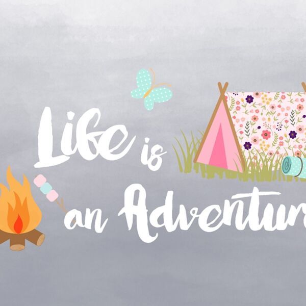Bio-Jersey, Life is an adventure XL Panel, Happy Camper II, by BioBox
