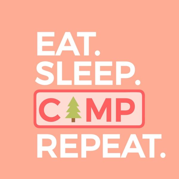 Bio-Jersey Panel, eat sleep camp repeat XL Panel, Happy Camper II