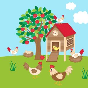 Bio-Jersey, Hühner Panel, Die kleine Farm, by BioBox