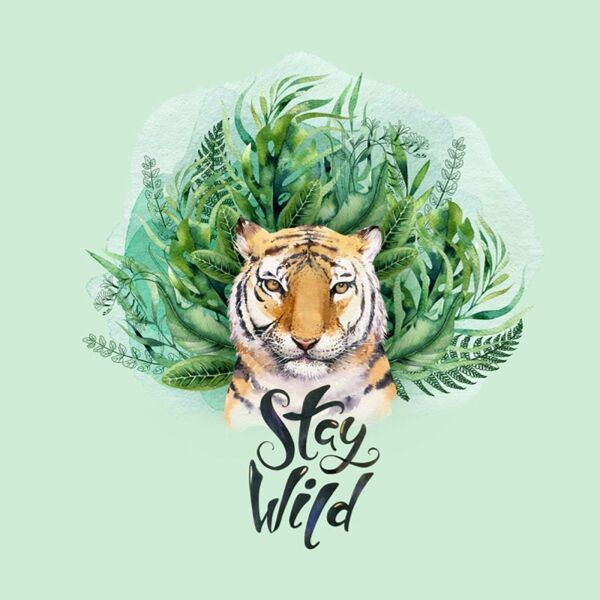 Bio-Jersey, Stay Wild PANEL, wild tiger, by Bio-Box