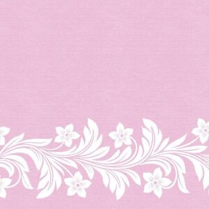 Bio-Jersey, XL-BORDÜRE für Erwachsene, rosa, floral denim