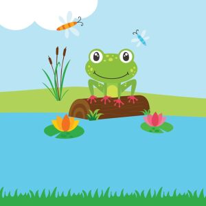 Bio-Jersey, Sommer am See Panel, Funny Frog, by BioBox