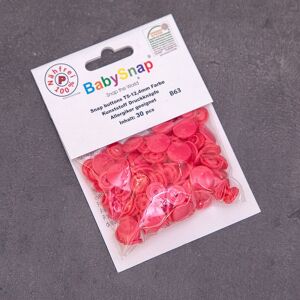 BabySnap T5 Druckknöpfe, 30 Stück (12,4mm), B63, glänzend, pink