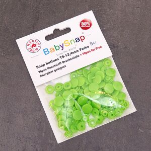 BabySnap T5 Druckknöpfe, 30 Stück (12,4mm), B44, glänzend, hellgrün