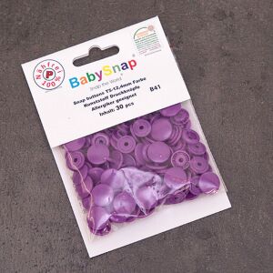 BabySnap T5 Druckknöpfe, 30 Stück (12,4mm), B41, glänzend, helles lila