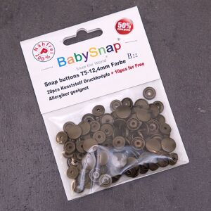 BabySnap T5 Druckknöpfe, 30 Stück (12,4mm), B12,...