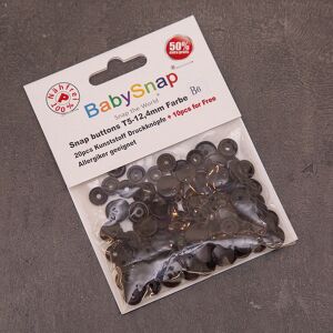 BabySnap T5 Druckknöpfe, 30 Stück (12,4mm), B6, glänzend, dunkelbraun