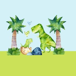 Bio-Jersey, Mama und Baby-Dino Panel, Baby Dino, by BioBox
