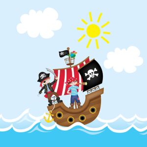 Bio-Jersey, Piraten auf hoher See PANEL, Piraten Ahoi