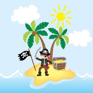 Bio-Jersey, Schatz entdeckt PANEL, Piraten Ahoi by BioBox