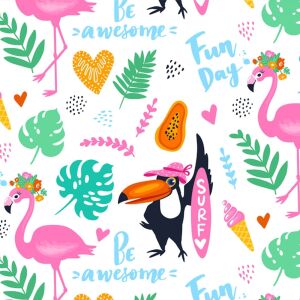 Bio-Jersey, Be Awesome, Tropical Flamingo, Bio-Box