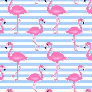Bio-Jersey, Flamingo Streifen, Tropical Flamingo