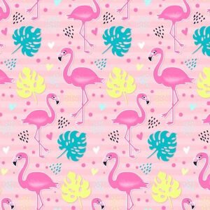 Bio-Jersey, Flamingo auf rosa, Tropical Flamingo